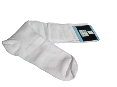 Plain White Short Cotton Socks X-Large
