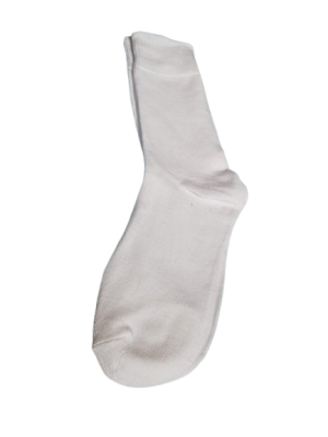 Plain White Long Cotton Socks Small