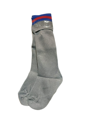 Patmart Grey Royal Red Socks  Large