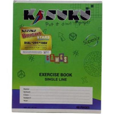 Kasuku A5 1/2 Inch Exercise Book 48 Pages Single Line